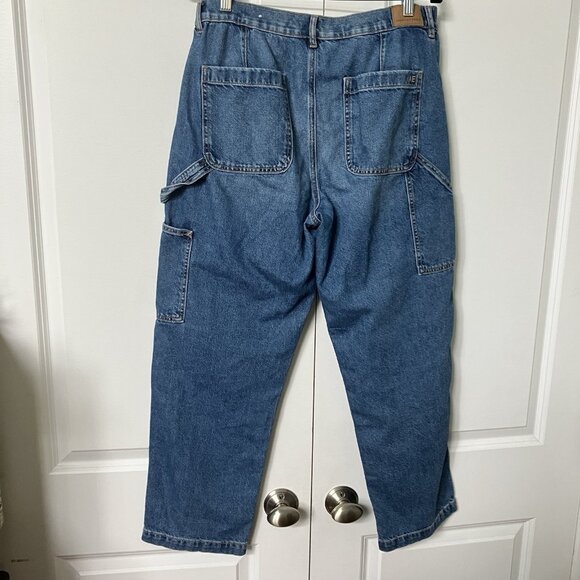 American Eagle 90's Straight Cargo Jeans Womens 12 Short - Picture 3 of 10